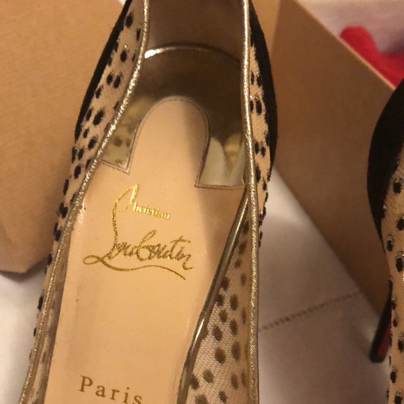 Christian Louboutin black and natural heels - Picture 3 of 8